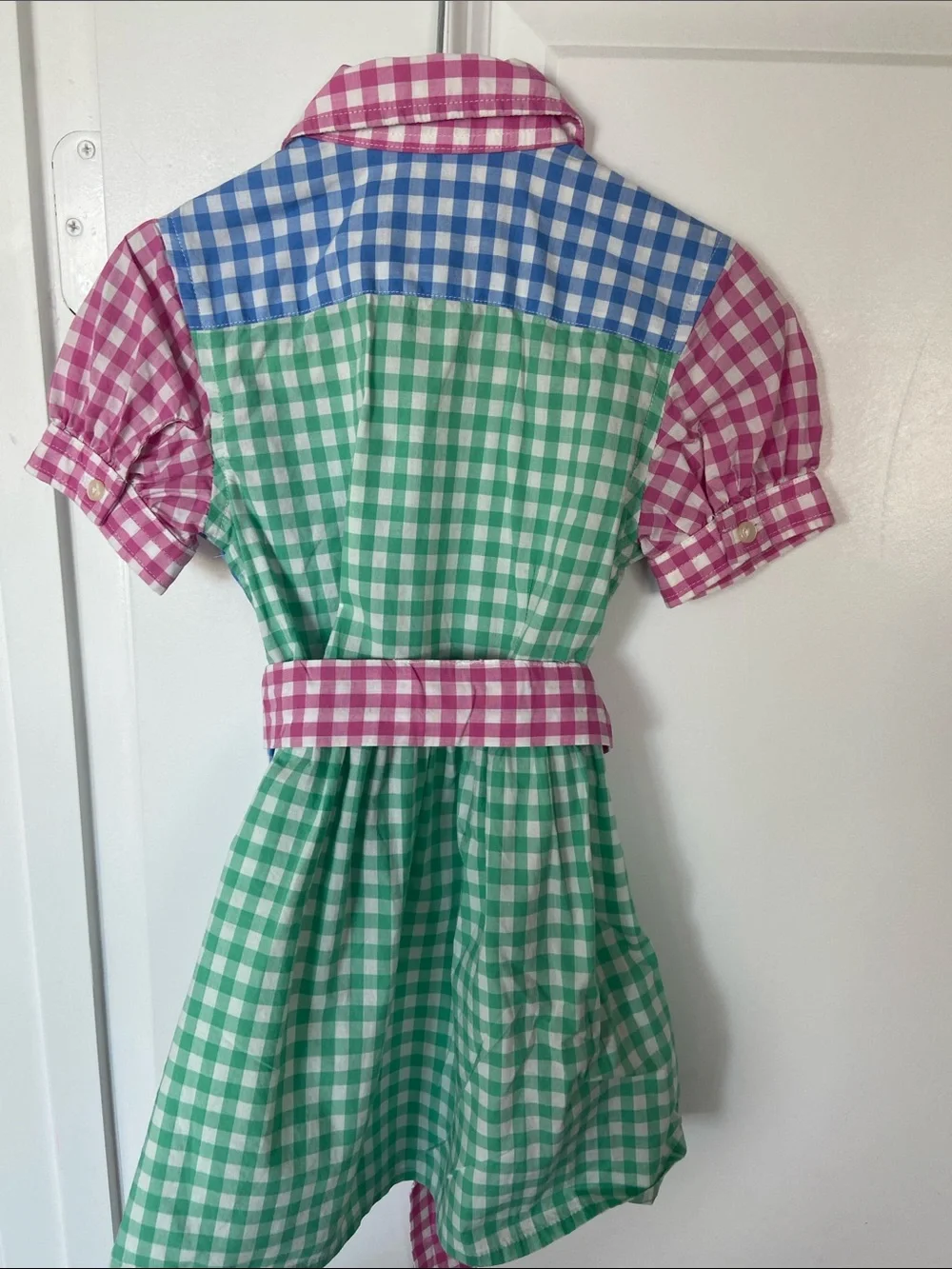 Ralph Lauren Pink, Green & Blue Gingham Polo Dress